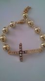 Pulseira Crucifixo Dourado